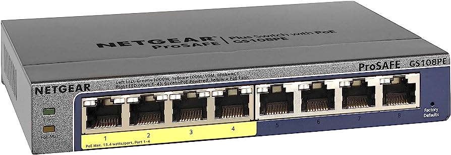 Netgear ProSafe GS108PE 4 + 4 PoE